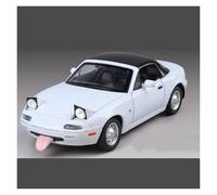 AMYALIN Coche Modelo 1:24 para Mazda MX5 Adornos para Maquetas De Coches De Aleación Fundida A Presión Colección(Blanco)