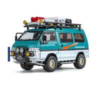 AMYALIN Coche Modelo 1:24 para Mitsubishi para Delica Colección De Coches A Escala De Aleación Metálica Fundida A Presión Colección(Azul)