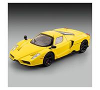 AMYALIN Coche Modelo 1:32 para Ferrari para Enzo Adornos De Coches Modelo De Aleación Fundida A Presión Colección(Amarillo)