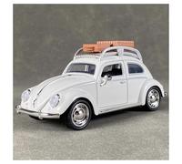 AMYALIN Coche Modelo 1:32 para VW para Escarabajo Modelo De Coche De Aleación De Metal Fundido A Presión Versión De Viaje Coleccionable Hobby Colección(Blanco)
