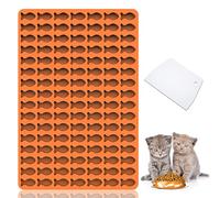 Amyandone Moldes de silicona para gatos, 112 cavidades en forma de pez para hornear golosinas para mascotas, galletas, aperitivos para gatos, perros o niños como premios, molde de pescado de grado
