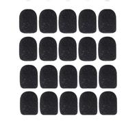 Amykite 20pcs Mini Microfono Cubierta de Espuma para parabrisas de micrófono Reducción de Ruido y Protección para Micrófono de Solapa Auriculares u otros tipos de micrófonos (Negro)