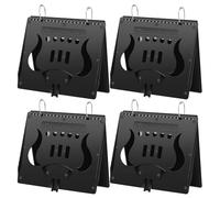 Amylove Paquete de 4 carpetas de música con banda de marcha de plástico, cada una con 10 ventanas