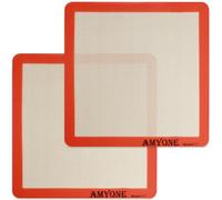 AMYONE Alfombrillas cuadradas de silicona para hornear de 11 pulgadas, sartén de pastel de queso de 11 x 11, horno tostador, freidora de aire XL, forros de silicona de grado alimenticio para galletas