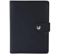 AMYSTY Cuaderno Libreta Escuela 200 páginas Simple PU Cover A5 Notebook for oficina de negocios Escuela Papelería Diario Cuaderno Empresarial(Black)