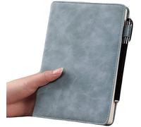 AMYSTY Cuaderno Libreta Escuela Cuaderno De PU Rayado A5, Diario De Tapa Dura for Mujeres, Hombres, Trabajo Universitario, Escuela, Oficina, Diario De Negocios Cuaderno Empresarial(G,Without buckle)