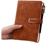 AMYSTY Cuaderno Libreta Escuela Cuaderno De PU Rayado A5, Diario De Tapa Dura for Mujeres, Hombres, Trabajo Universitario, Escuela, Oficina, Diario De Negocios Cuaderno Empresarial(F,With buckle)