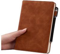 AMYSTY Cuaderno Libreta Escuela Cuaderno De PU Rayado A5, Diario De Tapa Dura for Mujeres, Hombres, Trabajo Universitario, Escuela, Oficina, Diario De Negocios Cuaderno Empresarial(F,Without buckle)