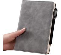 AMYSTY Cuaderno Libreta Escuela Cuaderno De PU Rayado A5, Diario De Tapa Dura for Mujeres, Hombres, Trabajo Universitario, Escuela, Oficina, Diario De Negocios Cuaderno Empresarial(D,Without buckle)