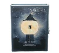 AMYSTY Cuaderno Libreta Escuela Diario Con Candado, Cuaderno, Bonito Planificador Funcional, Libro Con Candado, Papelería Láctea, Paquete De Caja De Regalo Cuaderno Empresarial(B)