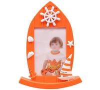 AMYSTY Marcos de Fotos Portaretratos Marco De Fotos 7 Pulgadas, Rectangular, Pantalla Creativa Vela, Decoración Escritorio O Pared Dormitorio Plástico Decoración de Amigos(Oranje)