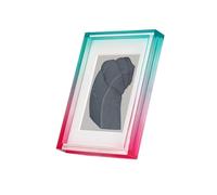 AMYSTY Marcos de Fotos Portaretratos Marco De Fotos Acrílico Degradado 2 Piezas, Soporte For Exhibición Fotografías Decoración de Amigos(Red-green,6inch)