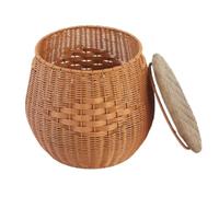 AMYSTY Reposapies Sofa Taburete Cesta De Almacenamiento For Zapatos, Hecha A Mano, Imitación Ratán, con Asas Reposa Pies para Sala De Estar