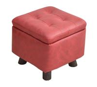 AMYSTY Reposapies Sofa Taburete Reposapiés con Almacenamiento For Sala De Estar, Dormitorio, Muebles Decorativos For El Hogar Reposa Pies para Sala De Estar(Rot)