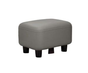 AMYSTY Reposapies Sofa Taburete Reposapiés con Cojín De Esponja Elástica Y Estructura Madera Maciza Cuero Reposa Pies para Sala De Estar(Gray)