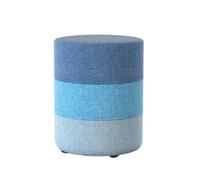 AMYSTY Reposapies Sofa Taburete Reposapiés Moderno Y Sencillo De Algodón Lino con Arcoíris Funda Extraíble Lavable Reposa Pies para Sala De Estar(Blue,29x35cm)