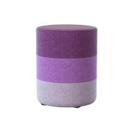 AMYSTY Reposapies Sofa Taburete Reposapiés Moderno Y Sencillo De Algodón Lino con Arcoíris Funda Extraíble Lavable Reposa Pies para Sala De Estar(Purple,29x35cm)