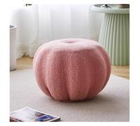 AMYSTY Reposapies Sofa Taburete Reposapiés Redondo con Forma De Calabaza For Cambiar Zapatos Reposa Pies para Sala De Estar(Pink)
