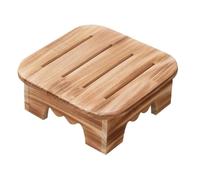 AMYSTY Reposapies Sofa Taburete Taburete De Madera For Baño, Cocina, Dormitorio, Estante For Plantas Reposa Pies para Sala De Estar(Bruin,30x30x12cm)