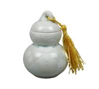 AMYSTY Urna Cenizas Recuerdo Caja para Cenizas De Mascotas, Urna para Cerámica, Apariencia Calabaza, Conmemorativa Pequeña, Recuerdo para, 1 Uds Funerarias Decorativa(Grün)