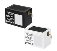 AMYSTY Urna Cenizas Recuerdo Urnas De Madera para Cenizas, Urna para Mascotas con Marco Fotos, Caja Recuerdo Conmemorativo Cremación para Funerarias Decorativa(Black+White)