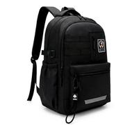 Amythe Mochila Escolar Adolescente Ligera, Mochila Instituto Adaptable a Carro para Juveniles 10 a 18 Años, Mochilas Escolares Impermeable para Viagem & Escola, Negro