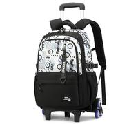 Amythe Mochila Escolar con Ruedas para Chicos 10-24 Años - Mochila Carro 6 Ruedas para Instituto y Bachillerato - Gran Mochilas de Viaje para PC 15.6" - Vuelta al Cole Navidad