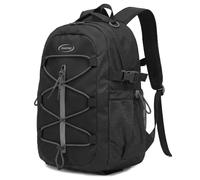 Amythe Mochila Escolar Niño Adolescente Ligera, Mochila con Tira Reflectante para 10 a 18 Años, Mochilas Escolares Impermeable para Viagem & Senderismo, Negro