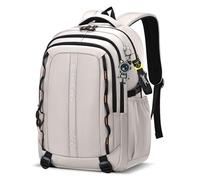 Amythe Mochila Escolar para Chicos - Mochilas Colegio Adolescentes 35L Impermeable Ligera - Mochila Tipo Casual Gran para Portátil 15,6" - Apta para Carro - 10-18 Años -Blanco