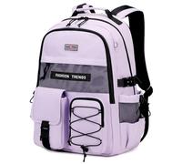 Amythe Mochila Instituto para Adolescentes, Mochilas Escolares para Niñas con Varios Compartimentos Mochila Colegio Moda para Chicas de 12 a 18 años, Morado