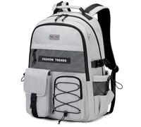 Amythe Mochila Instituto para Adolescentes, Mochilas Escolares para Niñas con Varios Compartimentos Mochila Colegio Moda para Chicas de 12 a 18 años, Gris