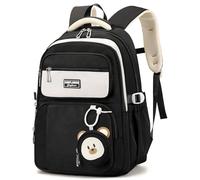 Amythe Mochila para Niñas de Primaria, 40L Mochilas Escolares para Adolescentes, Mochila Infantil Ligera y Adorable, Mochila de Viaje Casual para Chicas, Apta para Carrito, Negro