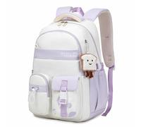 Amythe Mochilas Escolares Niñas Mochila Colegio para Adolescentes 10 12-24 años Bolso Escolar Universidad Secundaria Instituto Chicas 21L Mochilas Tipo Casual de Viaje -Morado