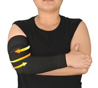 AMZAM® Manga de compresión médica para mujeres y hombres, 20-30 mmHg, soporte de compresión graduada con banda de silicona para aliviar el dolor, linfedema, edema, hinchazón, artritis, color negro, L