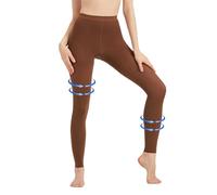 AMZAM Medias de compresión, unisex, puntera abierta, 15-20 mmHg, medias de compresión graduadas, opacas, 15-20 mmhg, marrón sin pies, 3X-Large