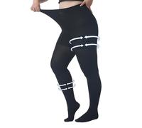 AMZAM Medias de compresión, unisex, puntera abierta, 15-20 mmHg, medias de compresión graduadas, opacas, 15-20 mmhg, punta cerrada, color negro, 4X-Large