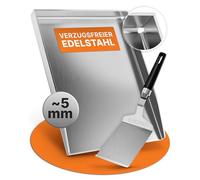 AMZBBQ® Juego de plancha prémium para Weber Spirit y Broil King Baron & Crown, acero inoxidable macizo de 5 mm, 20% más fuerte que las planchas convencionales