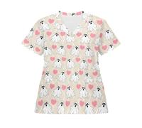 Amzbeauty Camisetas de enfermería para mujer del Reino Unido, Corazones fantasma, 5XL