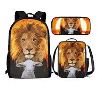 Amzbeauty Mochila de rugby para niños con fiambrera, mochila de fútbol americano ardiente con bolsa de almuerzo y bolso para lápices, Amzb-cgk-13-hbcz202300024cgk, Clásico