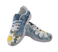 Amzbeauty Zapatillas de deporte ligeras para mujer, de malla, cómodas, para correr, zapatillas deportivas, Margarita vaquera, 42 EU