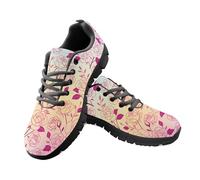 Amzbeauty Zapatillas deportivas ligeras para hombre, para gimnasio, correr, para caminar y entrenar, Arte de línea rosa degradada, 43 1/3 EU
