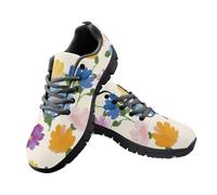 Amzbeauty Zapatillas deportivas para correr para hombre, zapatillas deportivas para caminar, ligeras, transpirables, atléticas, tenis y entrenamiento, Flor silvestre acuarela pastel, 42 1/3 EU