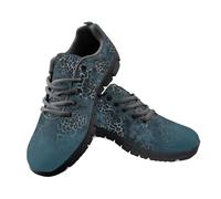 Amzbeauty Zapatillas deportivas para correr para hombre, zapatillas deportivas para caminar, ligeras, transpirables, atléticas, tenis y entrenamiento, Leopardo acuarela verde azulado, 42.5 EU