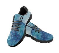 Amzbeauty Zapatillas deportivas para hombre, para correr, caminar, con cordones, ligeras, cómodas, para bádminton, gimnasio, tenis, atléticas, Diente de león acuarela azul, 38 2/3 EU