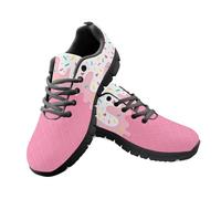 Amzbeauty Zapatillas deportivas para hombre, para correr, caminar, con cordones, ligeras, cómodas, para gimnasio, tenis, atléticas, Mezcla de corazones rosa intenso, 44 EU