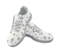 Amzbeauty Zapatos deportivos con cordones para mujer, transpirables, para correr, caminar, tenis ligeros, cómodos, de malla, para gimnasio, entrenamiento, Verde margarita, 42 EU