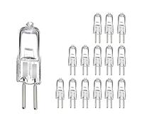 AMZBNEIDI bombillas halógenas, G5.3 24V Halogen Bulbs 20W to 250W Pack of 15 Warm White(G5.3-24v-250w)