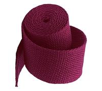 AMZBNEIDI Cinta de algodón Gruesa, Cotton Webbing Straps 25mm Multicolor 5-20 Yards(Wine Red,25mm/10 Yard)