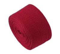AMZBNEIDI Cinta de algodón Gruesa, Polyester Cotton Webbing Straps 2 Inch Width Multicolor 5-50 Yards(Red,20 Yard)