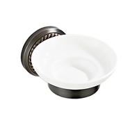 AMZBNEIDI jabonera de Pared, Jabonera con Plato de cerámica for baño, Soporte for jabón, Bandeja de Almacenamiento for Barra de champú y Ducha de Pared de Bronce Negro